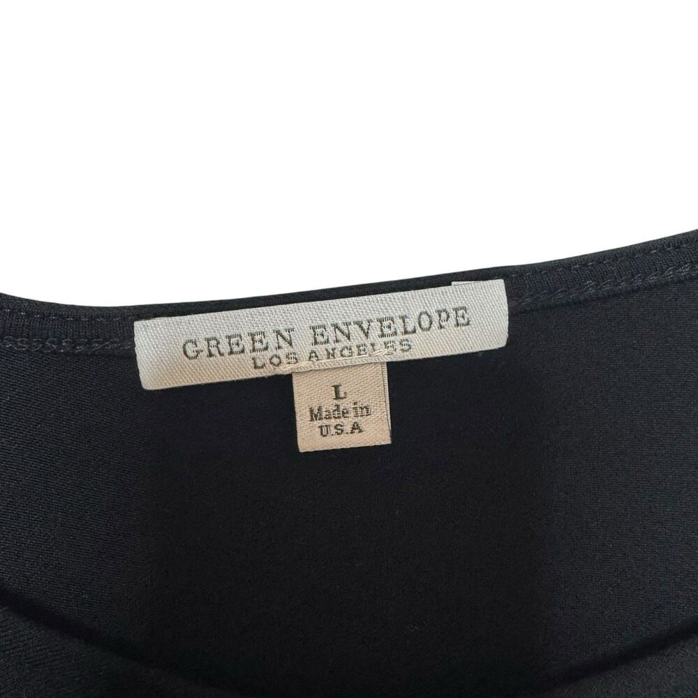 Green Envelope Los Angeles Black Maxi Dress Size L‎ Gold Hardware Resortcore EUC - Picture 3 of 6